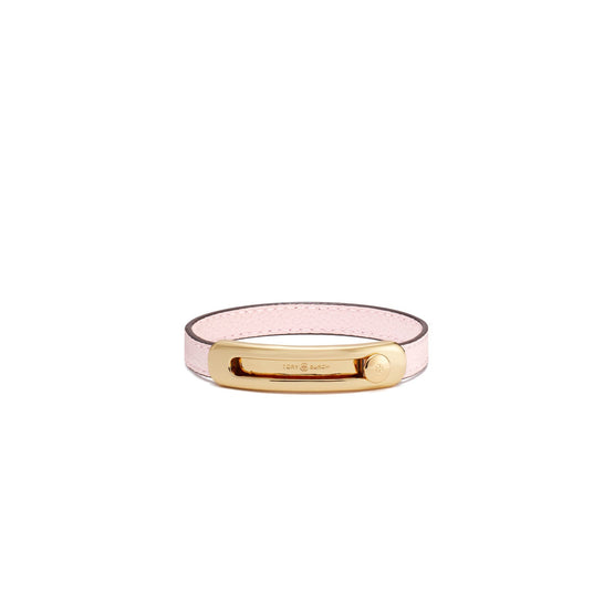 Women Pierced Slider Bracelet - Tory Gold / Pink Snow
