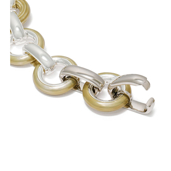 Women Pierced Necklace - Light Silver / Multi