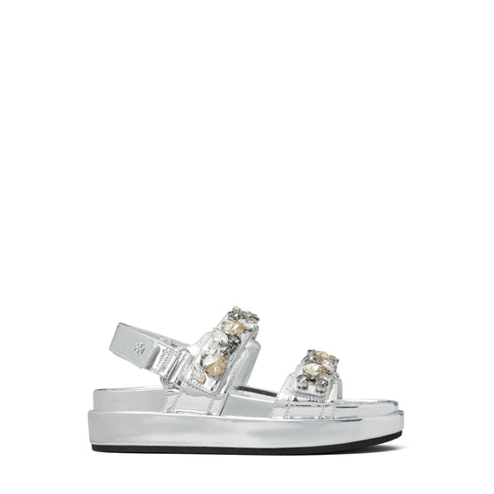 Women Kira Embellished Sport Sandal - Argento
