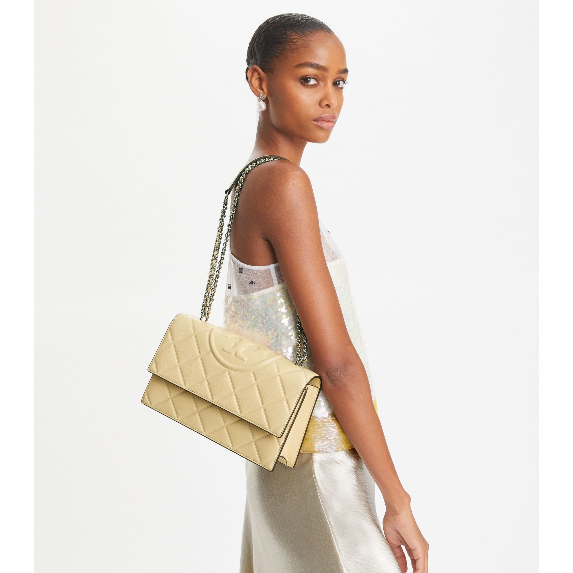Women Fleming Convertible Shoulder Bag - Vanilla Soft Serve
