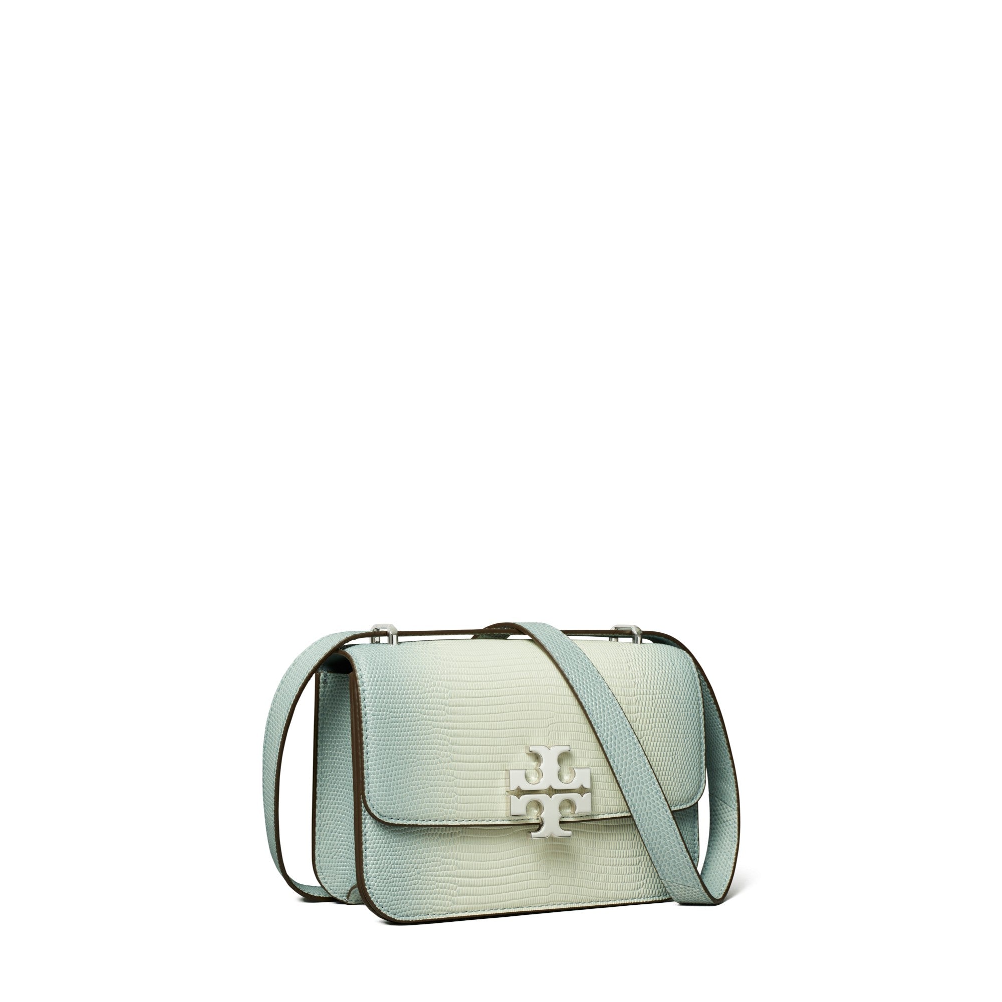 Women Eleanor Lizard Small Convertible Shoulder Bag - Blanc
