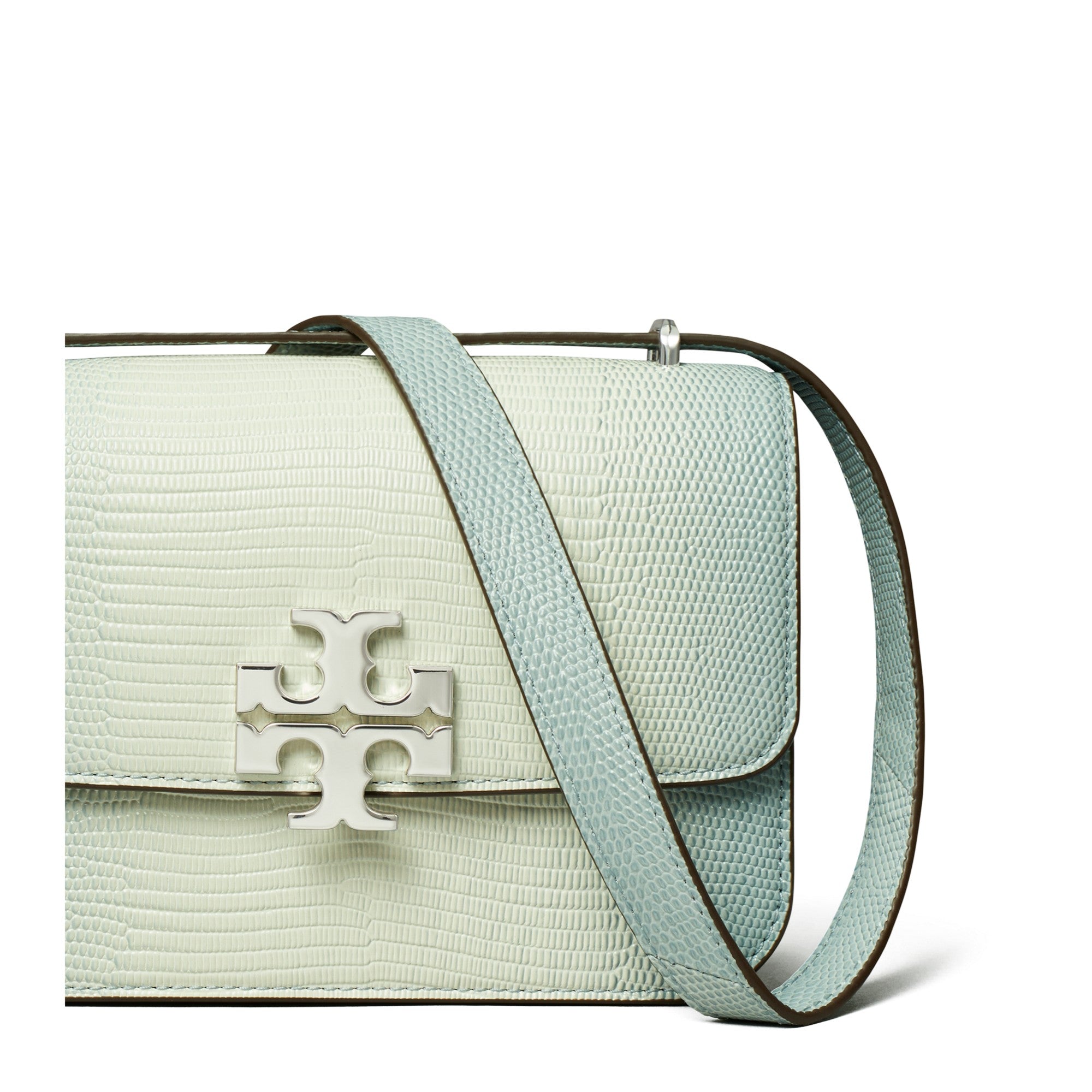 Women Eleanor Lizard Small Convertible Shoulder Bag - Blanc