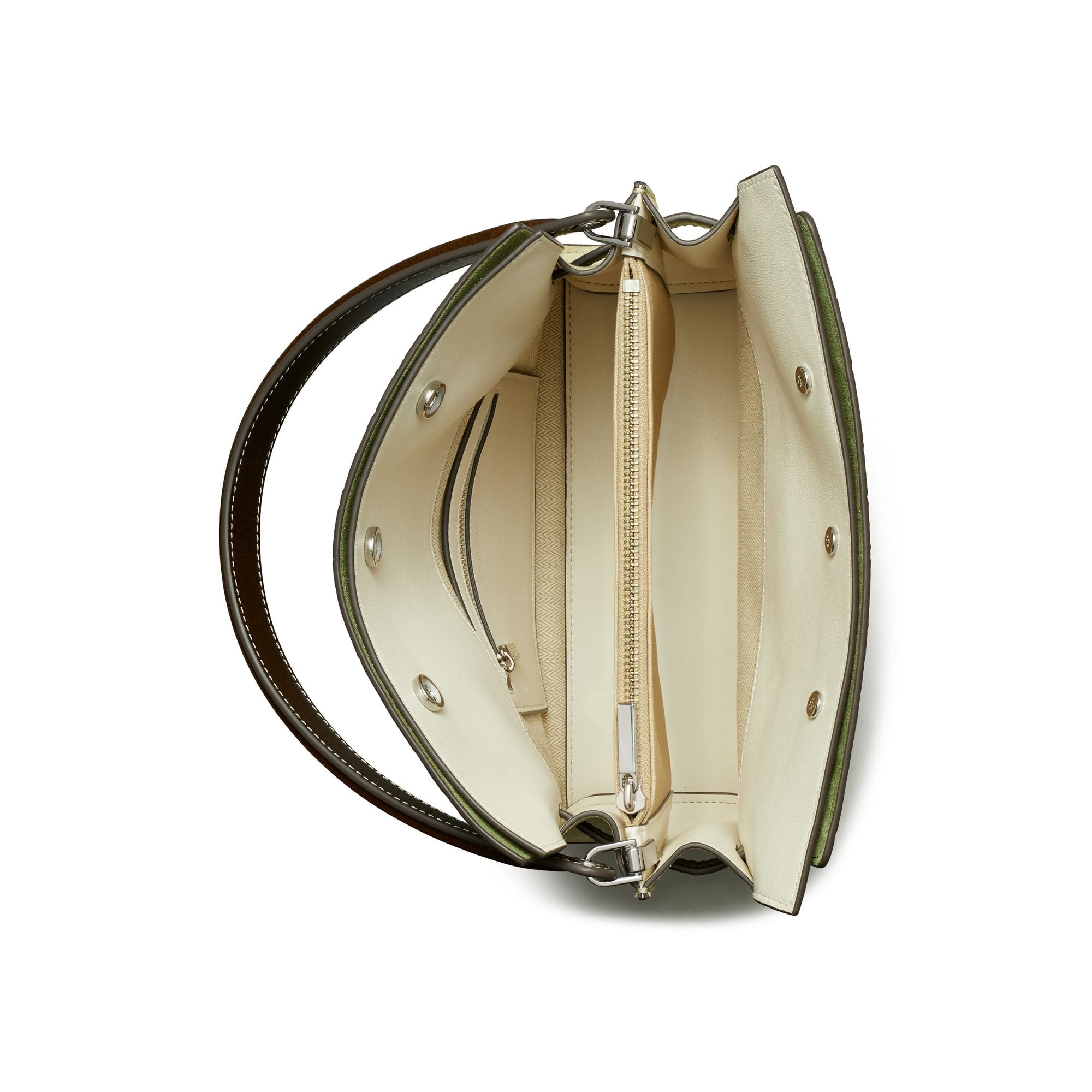 Women Lee Radziwill Croc Small Double Bag - Soft Ivy