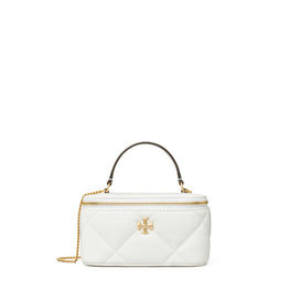 Women Kira Diamond Quilt Vanity Case - Blanc