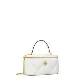 Women Kira Diamond Quilt Vanity Case - Blanc