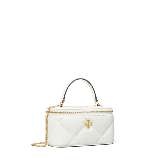 Women Kira Diamond Quilt Vanity Case - Blanc