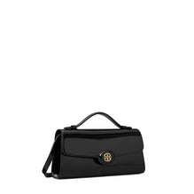Women Robinson Spazzolato Top Handle Chain Wallet - Black