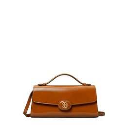 Women Robinson Spazzolato Top Handle Chain Wallet - Dark Sienna