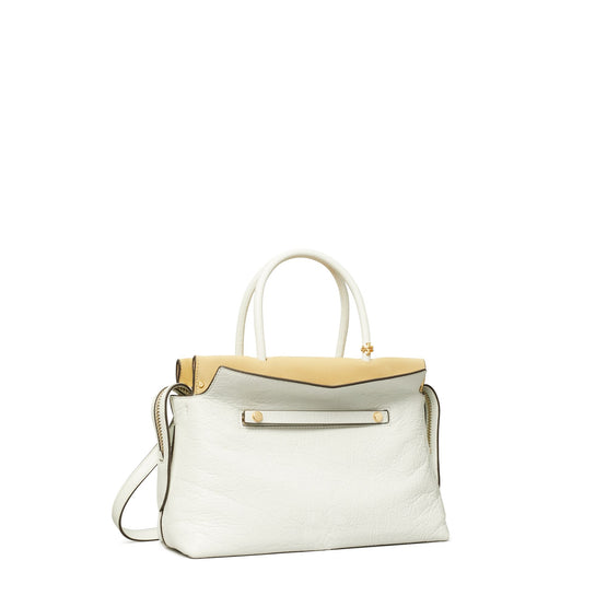 Women Mercer Distressed Satchel - Blanc