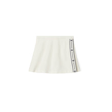 Women Twill Knit Tennis Skirt - Snow White / Tory Navy