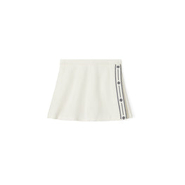 Women Twill Knit Tennis Skirt - Snow White / Tory Navy