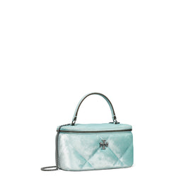 Women Kira Pave Logo Velvet Diamond Quilt Vanity Case - Mist