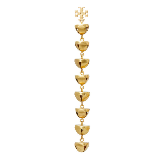 Women Bell Linear Earring - Antique Light Brass