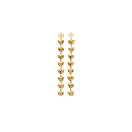 Women Bell Linear Earring - Antique Light Brass