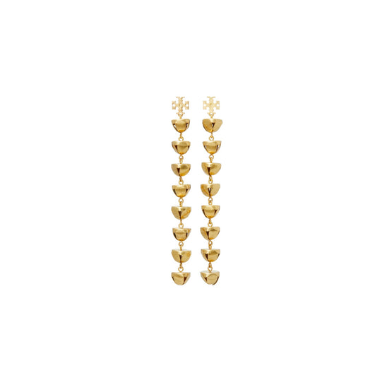 Women Bell Linear Earring - Antique Light Brass