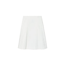Women Pleated Twill Skirt - White