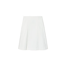 Women Pleated Twill Skirt - White