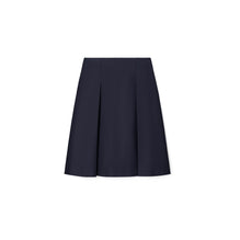 Women Pleated Twill Skirt - Medium Navy