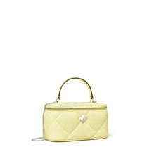 Women Kira Diamond Quilt Clover Vanity Case - Frozen Zest