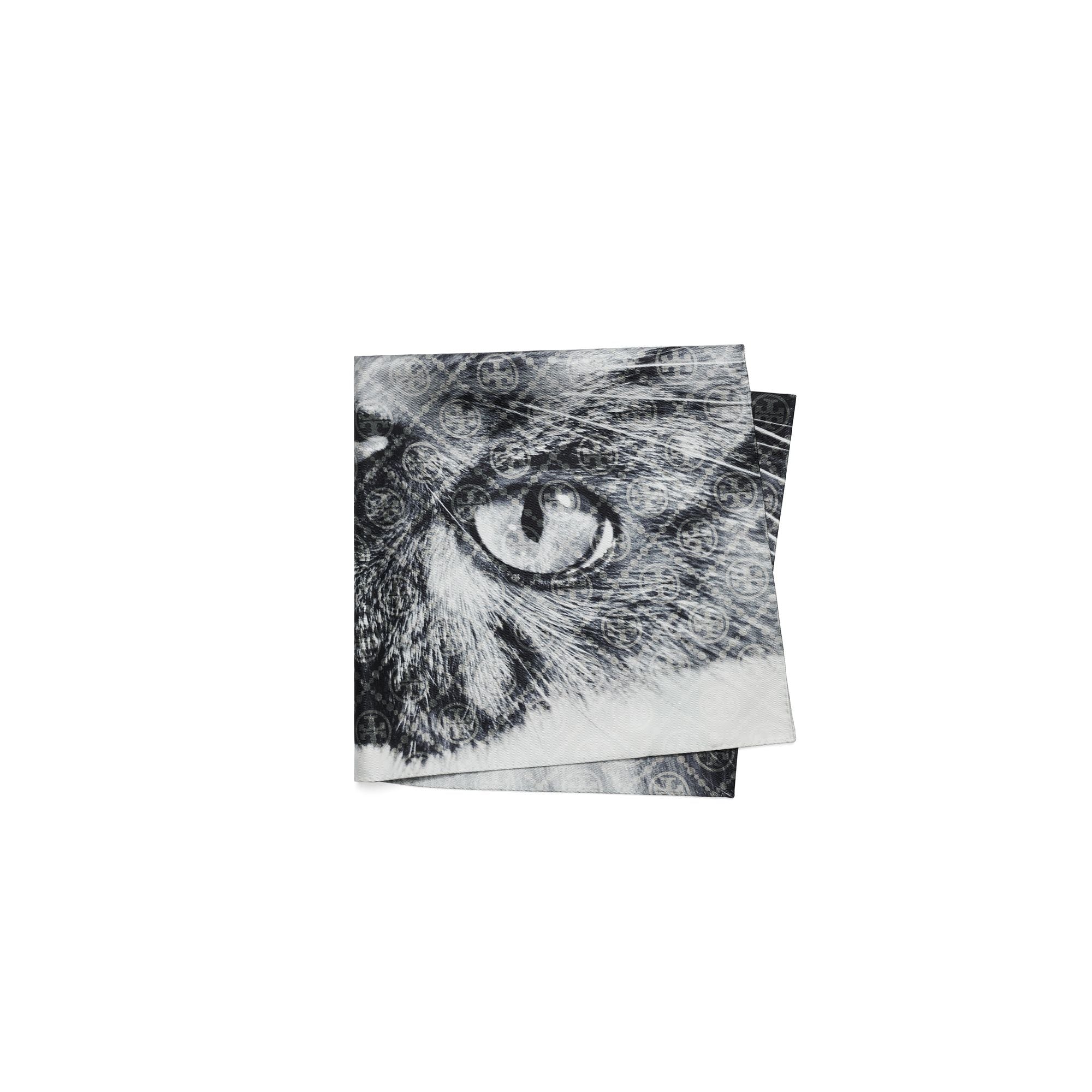 Women Cat Printed Neckerchief - Cat Printed Neckerchief Pink