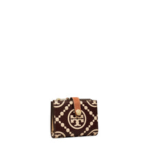 Women T Monogram Contrast Embossed Bi-Fold Wallet - Maroon / New Cream