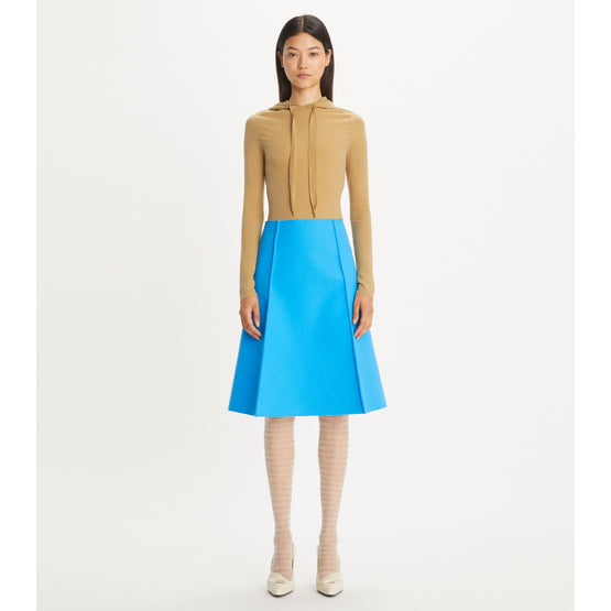 Women Wool Skirt - Bright Blue