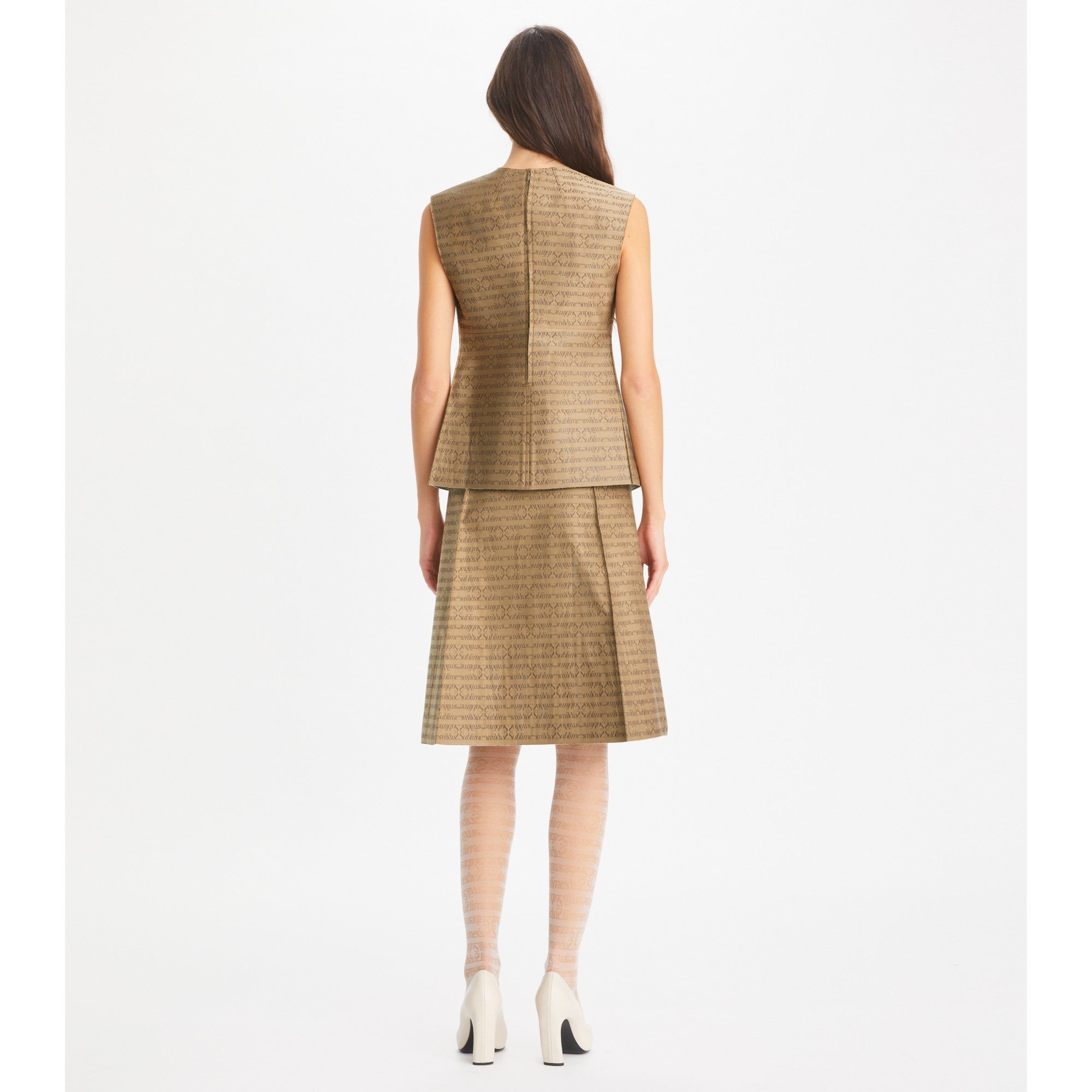 Women Sublime Jacquard Top - Beige Sublime