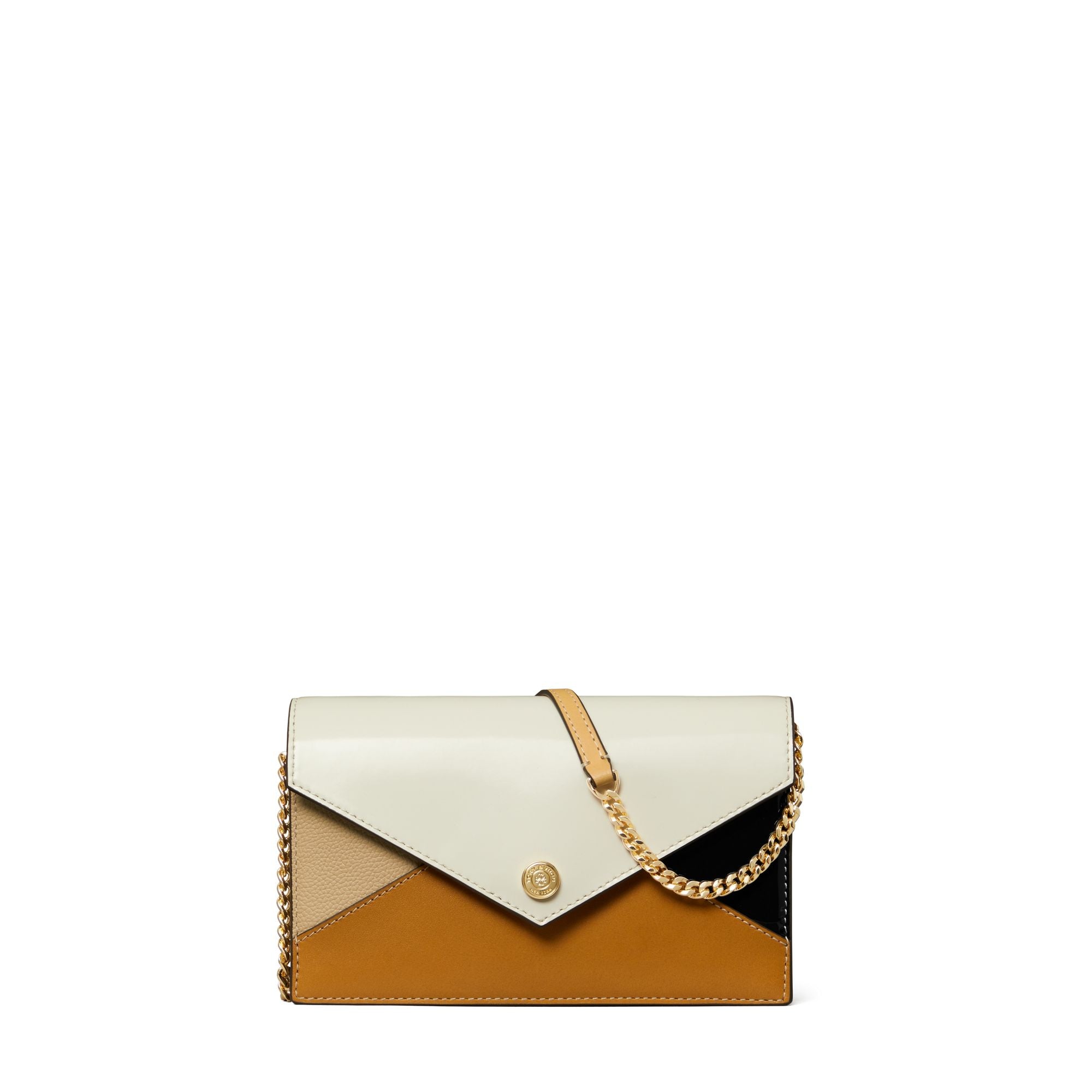 Women Color-Block Envelope Chain Wallet - Blanc Multi