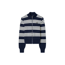 Women Striped Viscose Track Jacket - Tory Navy City Stripe