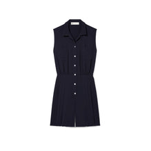 Women Pleated Twill Romper - Midnight Ink