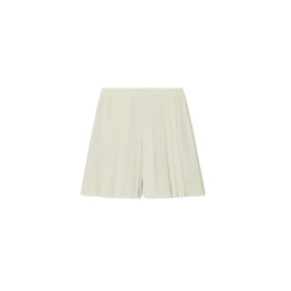 Women Stretch Pleated Skort - Parchment White