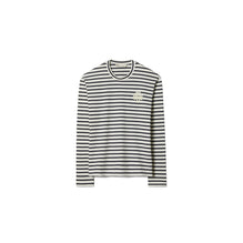 Women Cotton Chenille Logo Top - White Sailor Stripe