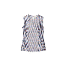 Women Printed Cotton Poplin Top - Blue Candy Dot