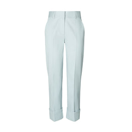 Women Cropped Twill Pants - Misty Rain