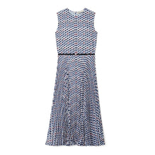 Women Printed Twill Dress - Blue Candy Dot