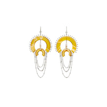 Women Bead And Resin Chandelier Earrings - Antique Tory Silver / Multi