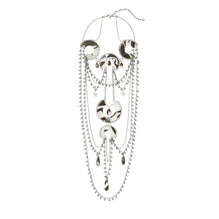 Women Bead And Resin Necklace - Antique Tory Silver / Multi