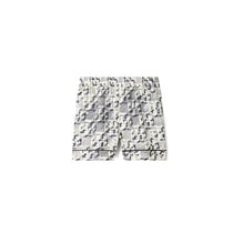 Women Printed Silk Camp Short - New Ivory Pixelated Logo