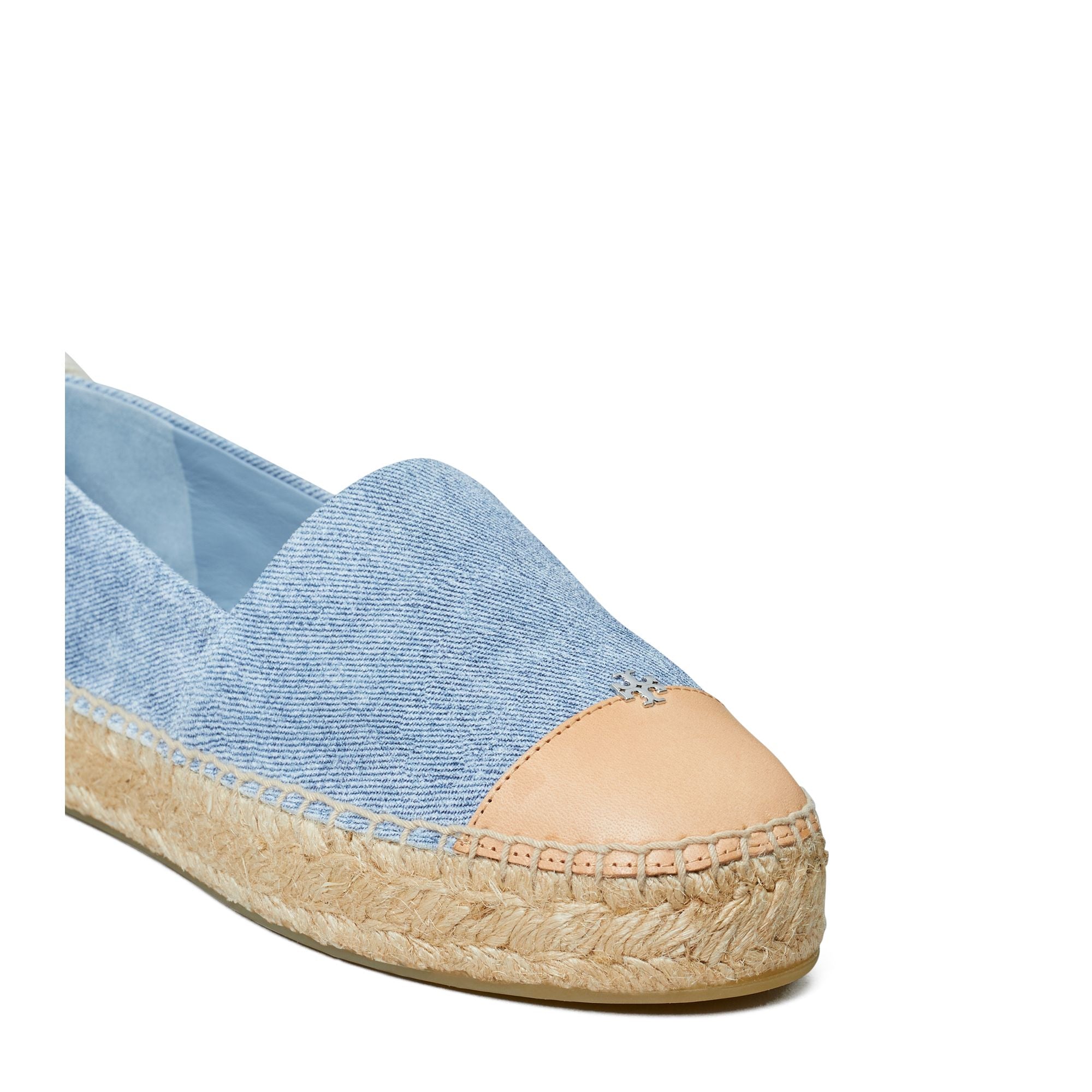 Women Cap-Toe Platform Espadrille - Blue Cloud / Naturale