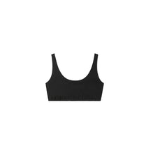 Women Bonded Elastic Crop Top - Black