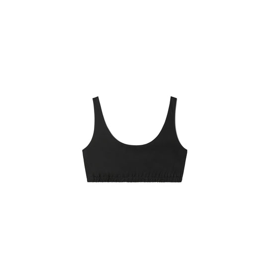 Women Bonded Elastic Crop Top - Black