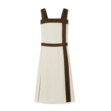 Women Colorblock Satin Dress - New Ivory
