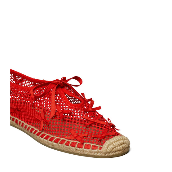 Women Mini Bow Espadrille - Blazing Red / Blazing Red