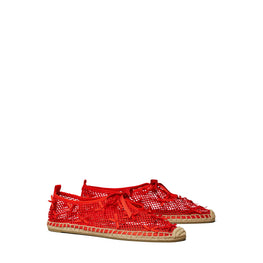 Women Mini Bow Espadrille - Blazing Red / Blazing Red