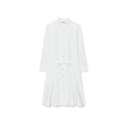 Women Mini Cotton Dress - White