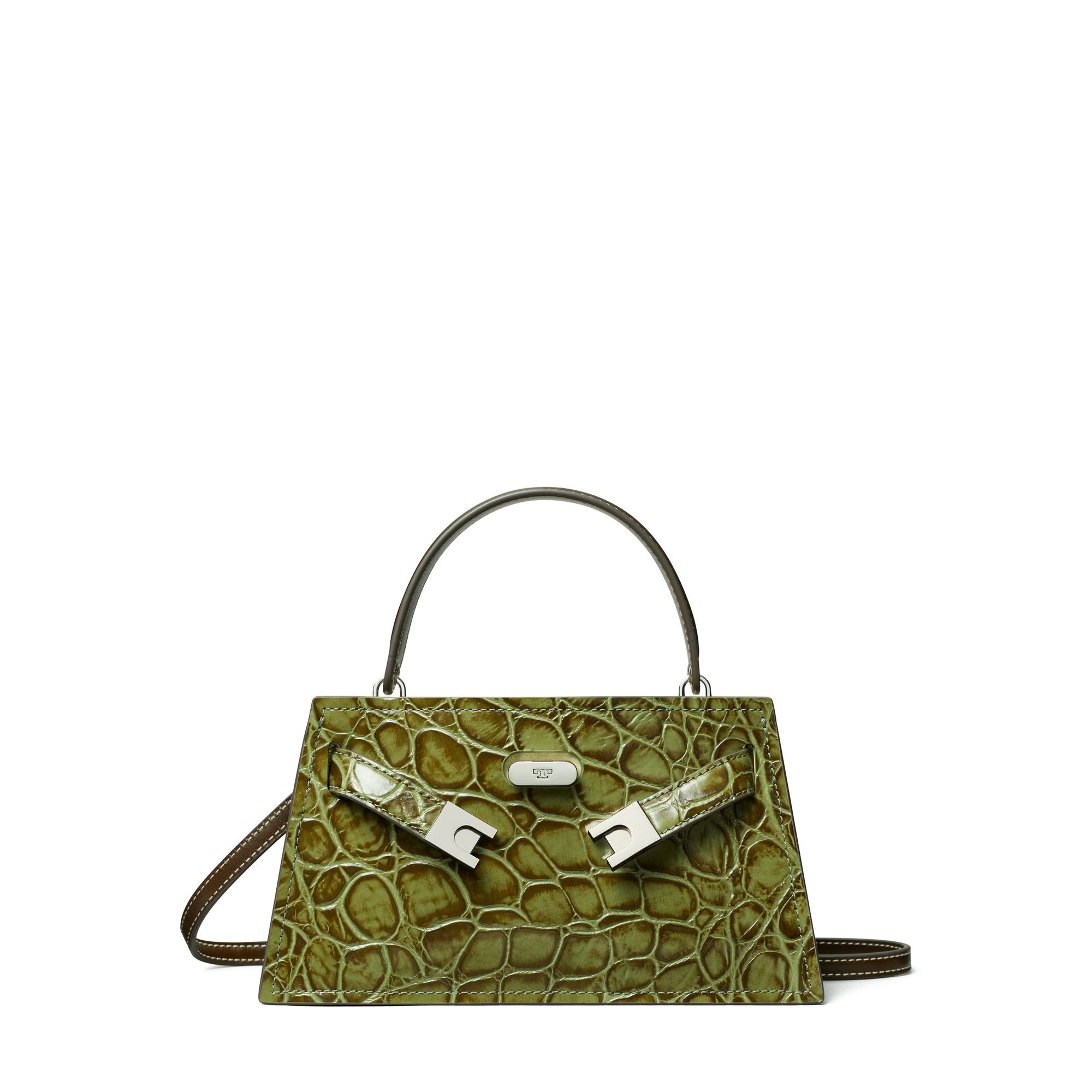 Women Lee Radziwill Croc-Embossed Mini Top Handle - Soft Ivy
