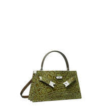 Women Lee Radziwill Croc-Embossed Mini Top Handle - Soft Ivy