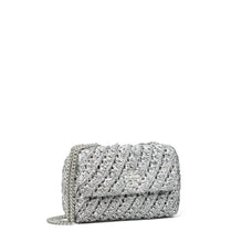 Women Kira Woven Small Convertible Shoulder Bag - Silver