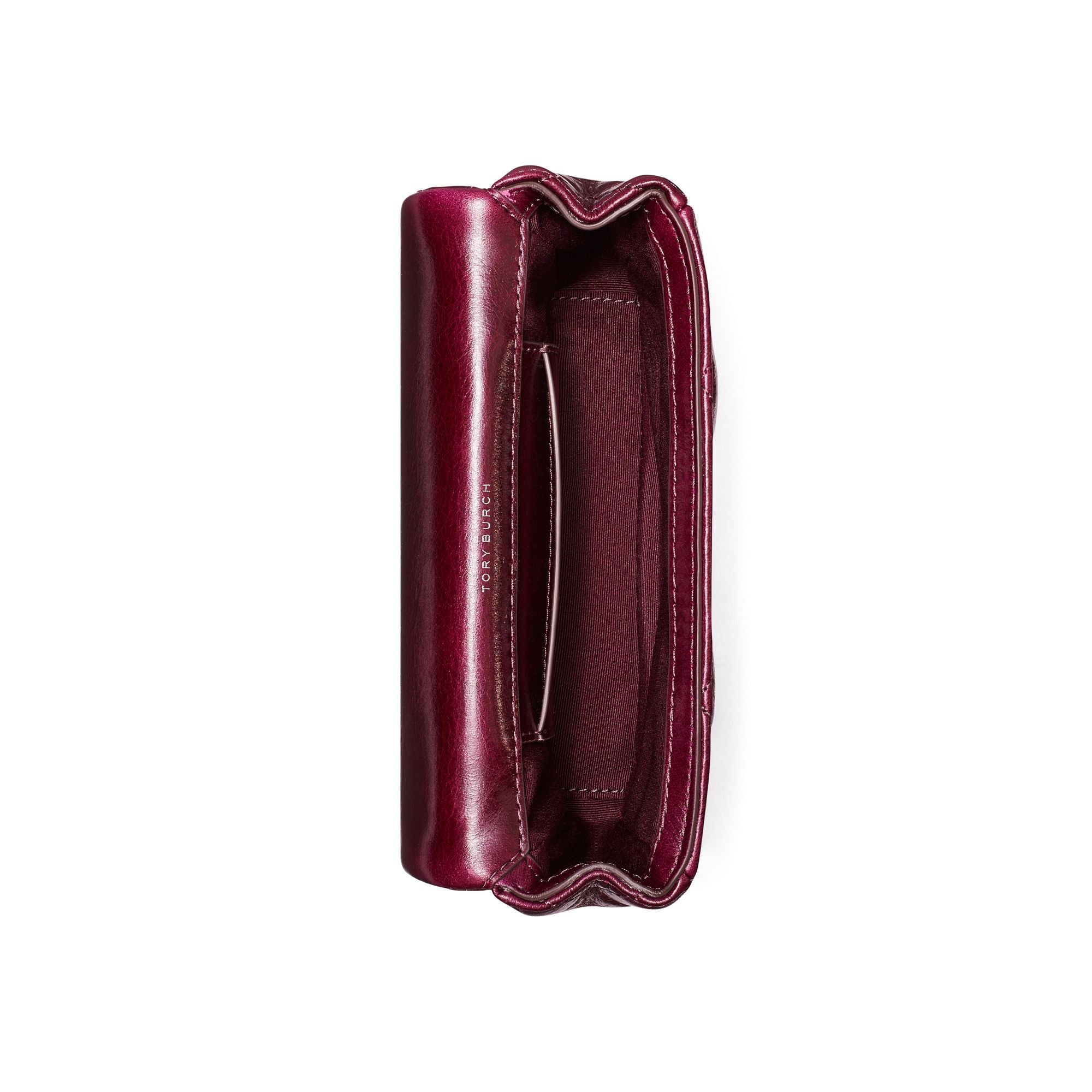 Women Kira Diamond Quilt Distressed Mini Flap Bag - Dark Carmine