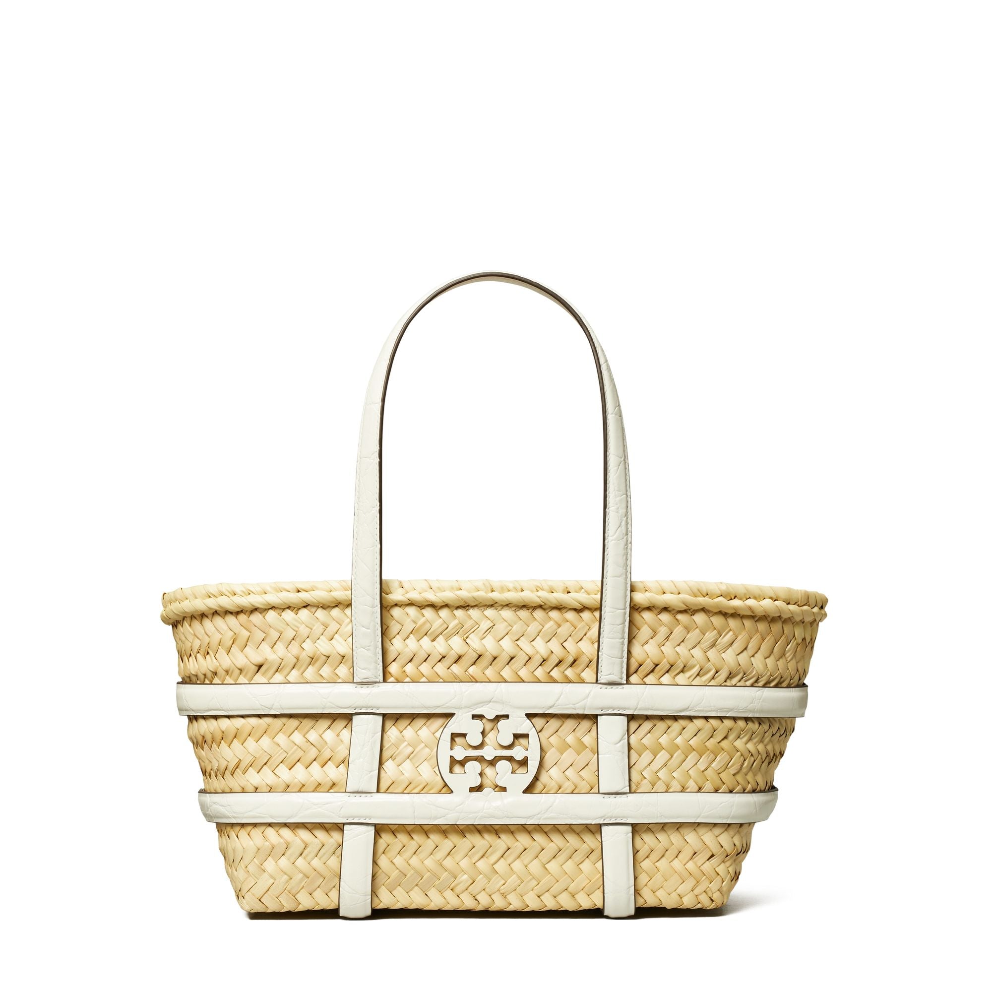 Women Ella Straw Small Basket - Blanc